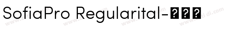SofiaPro Regularital字体转换